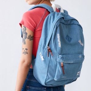 herschel supply co. faded denim heritage backpack